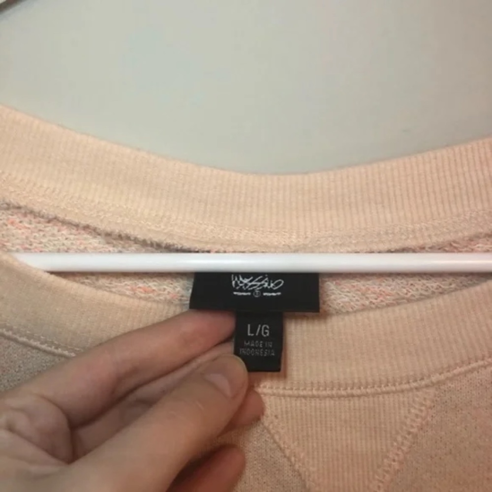 Mossimo Peach Crew Neck Pullover Sweatshirt - Picture 3 of 7